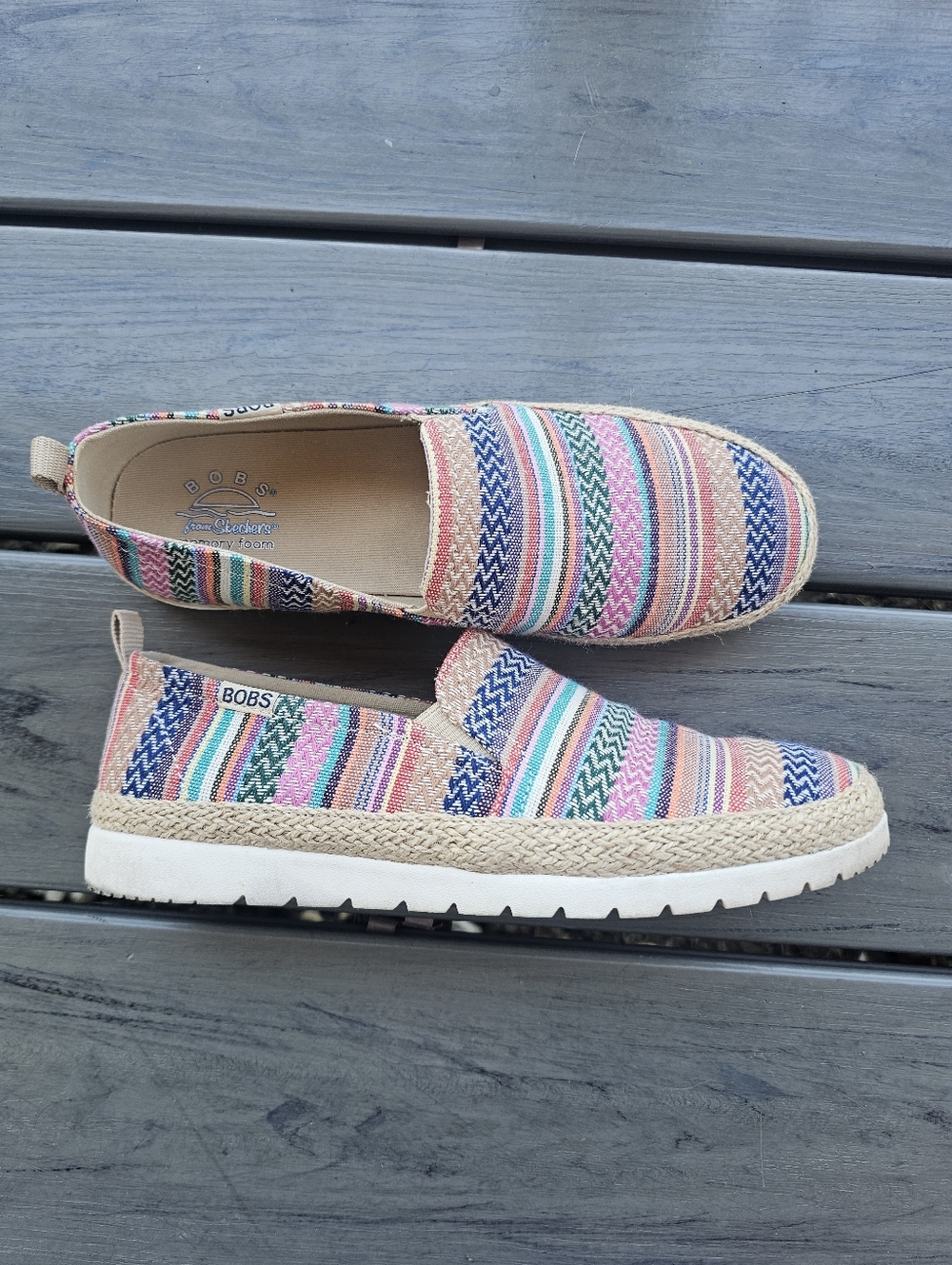 Skechers BOBS Women's Size 8.5 Flexpadrille LO - On Detail Slip-Ons